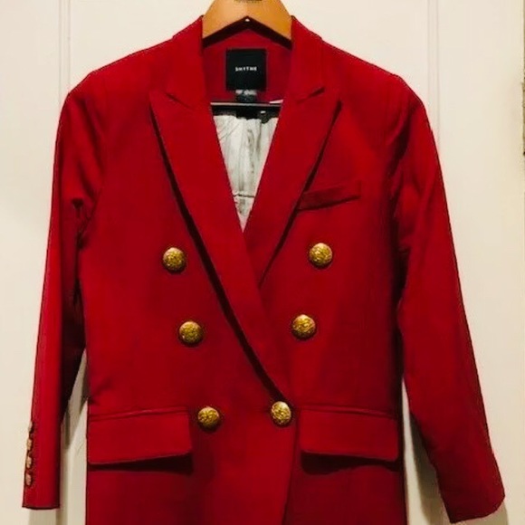 SMYTHE SZ 6 mini double-breasted red blazer π€©